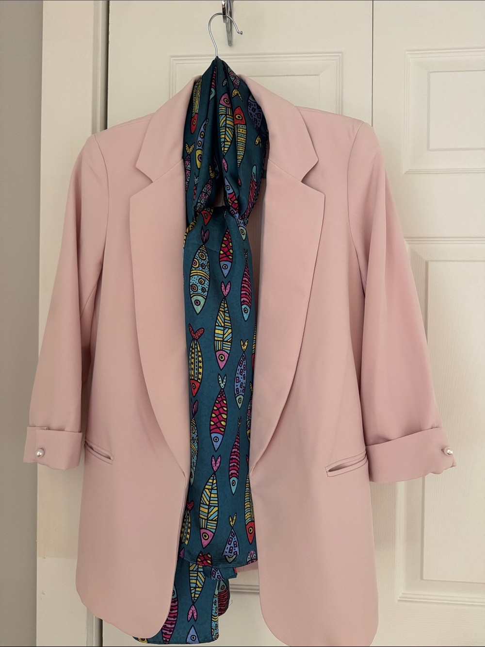 Rachel Zoe Light Blush Pink Open Blazer